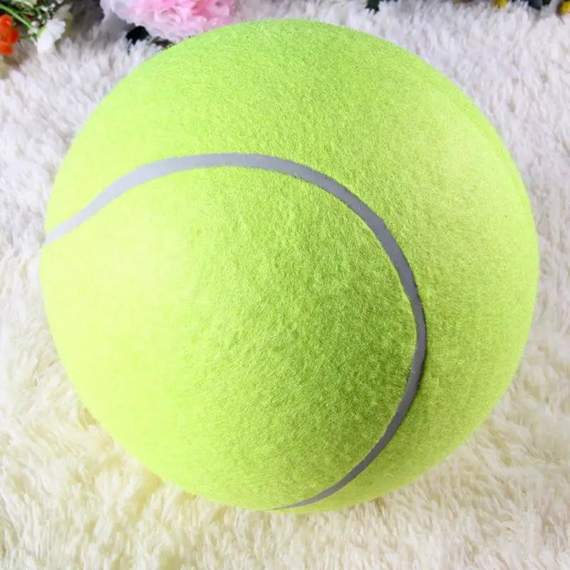 Mega Jumbo Dog Tennis Ball - Durable Plush Chewing Toy for Interactive Play and Training
