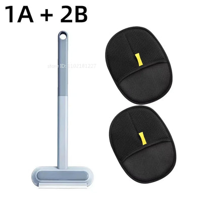 Effortless Pet Hair Removal: Reusable Double-Sided Grooming Gloves for Dogs and Cats - Perfect for Carpets and Sofas