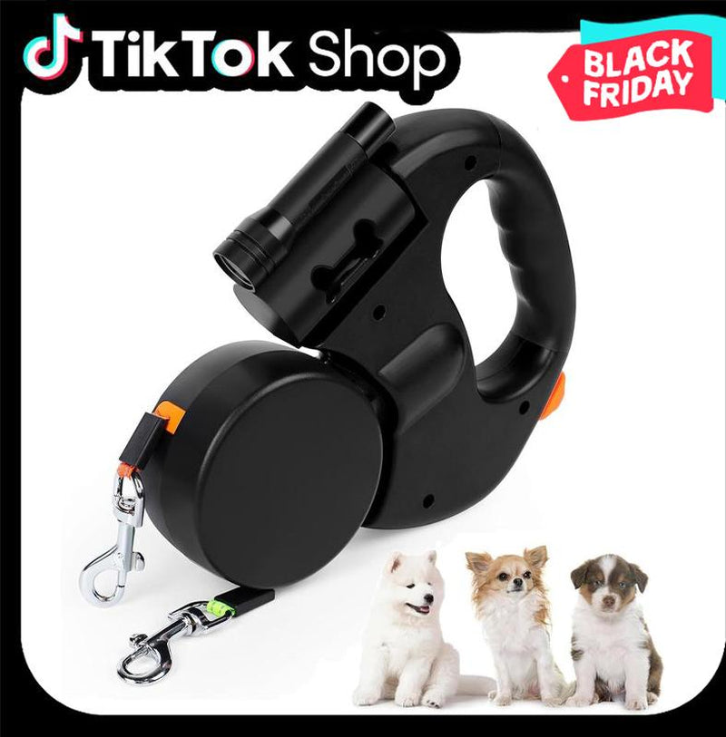 Upgrade Your Walks with the Retractable Dual Dog Leash - Tangle-Free Design for Small & Medium Puppies!