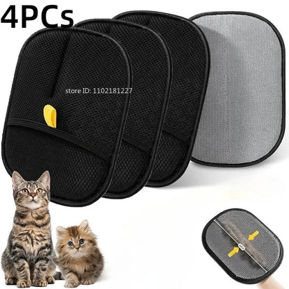 Effortless Pet Hair Removal: Reusable Double-Sided Grooming Gloves for Dogs and Cats - Perfect for Carpets and Sofas