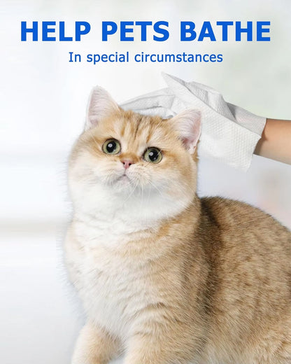 Effortless Pet Care: Deodorizing Cleaning Wipes Gloves for Dogs and Cats - Perfect for Daily Grooming and Hygiene!