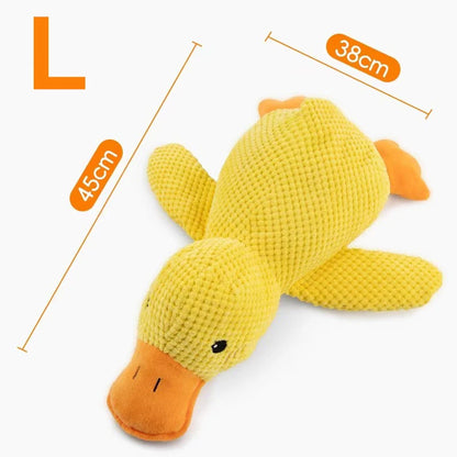 Adorable Cartoon Yellow Duck Plush Dog Toy - Bite Resistant with Soothing Sound for Playtime and Sleep