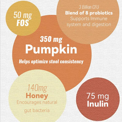 Delicious 8-In-1 Multivitamin Soft Chews for Dogs – Probiotics for Happy Tummies and Strong Immunity with Natural Pork Flavor