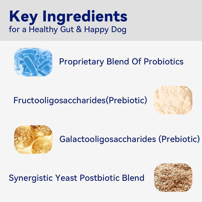 Delicious 8-In-1 Multivitamin Soft Chews for Dogs – Probiotics for Happy Tummies and Strong Immunity with Natural Pork Flavor