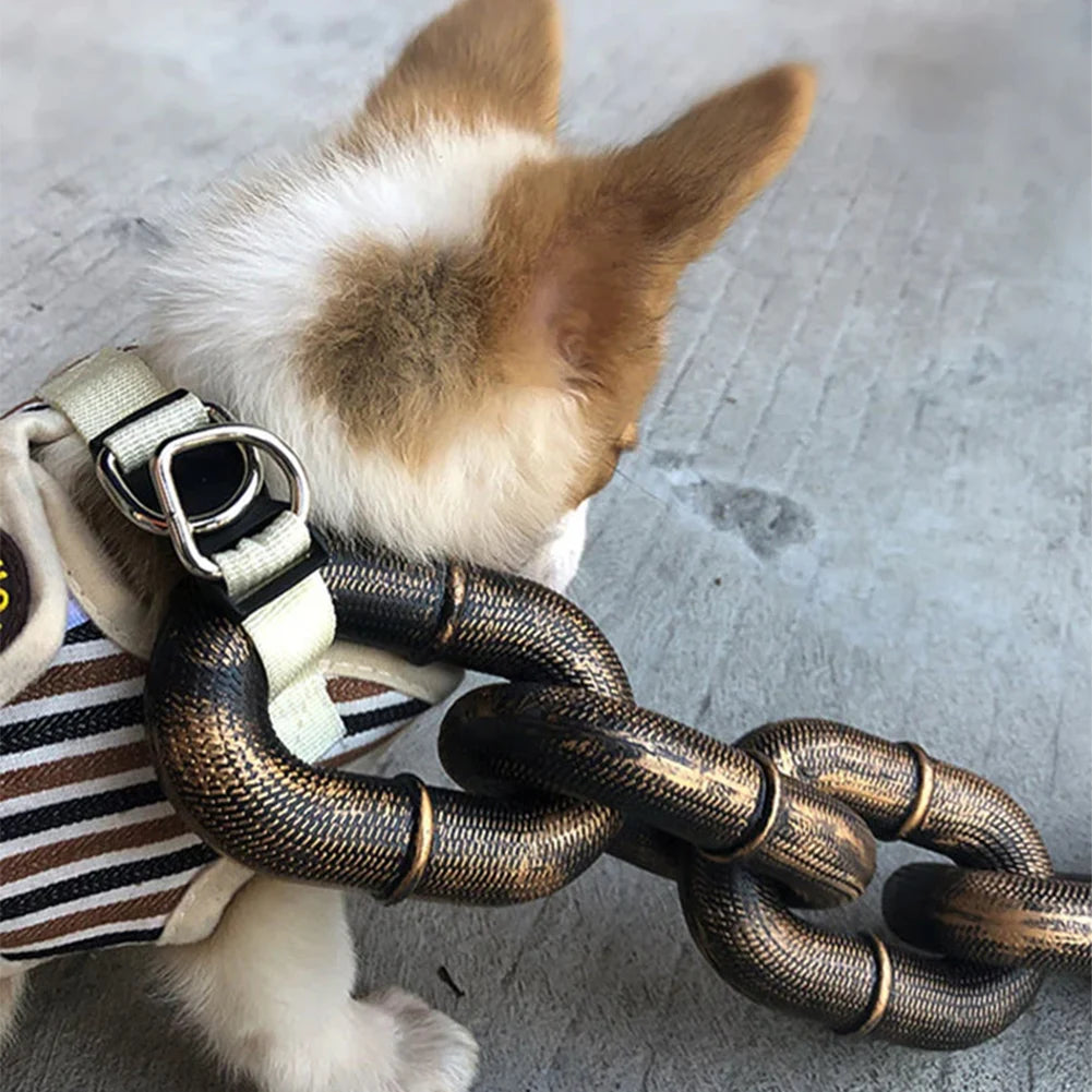 Unleash the Fun with Our Realistic Iron Chain Dog Leash - Perfect for All Breeds!