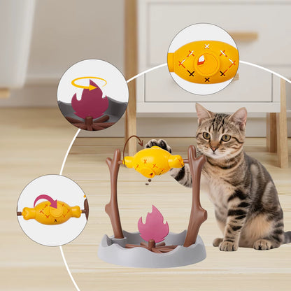 Engaging and Fun 360° Rotating Slow Feeder Toy for Cats and Dogs - Interactive Snack Dispenser for Playful Feeding