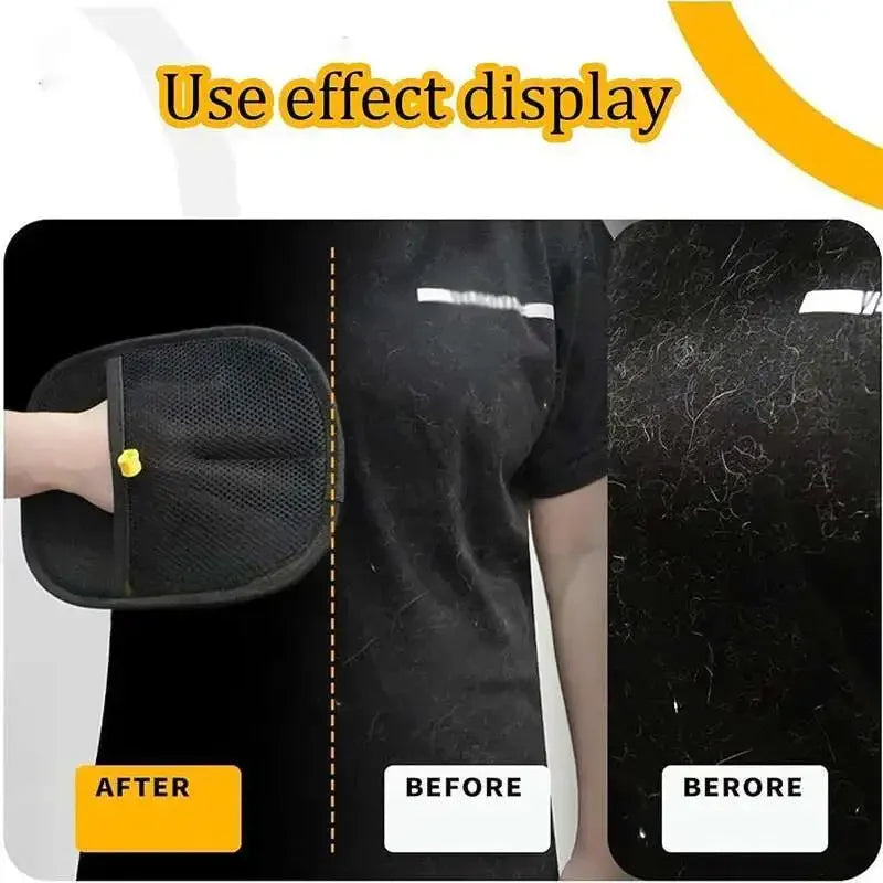 Effortless Pet Hair Removal: Reusable Double-Sided Grooming Gloves for Dogs and Cats - Perfect for Carpets and Sofas