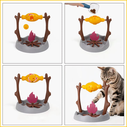 Engaging and Fun 360° Rotating Slow Feeder Toy for Cats and Dogs - Interactive Snack Dispenser for Playful Feeding