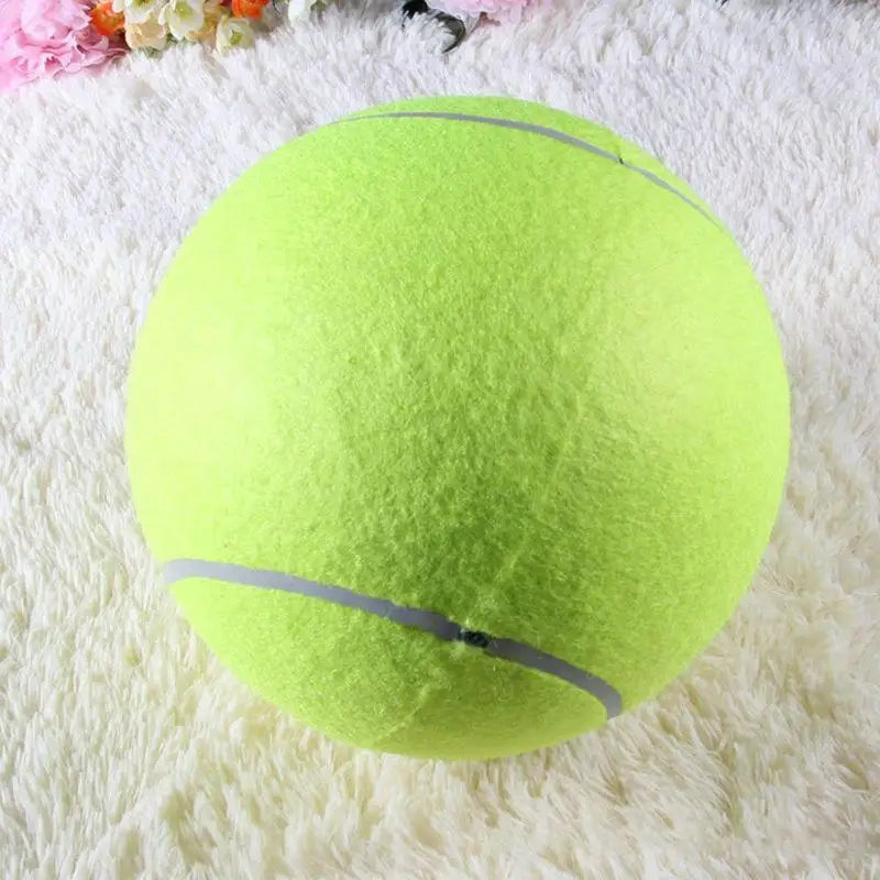 Mega Jumbo Dog Tennis Ball - Durable Plush Chewing Toy for Interactive Play and Training
