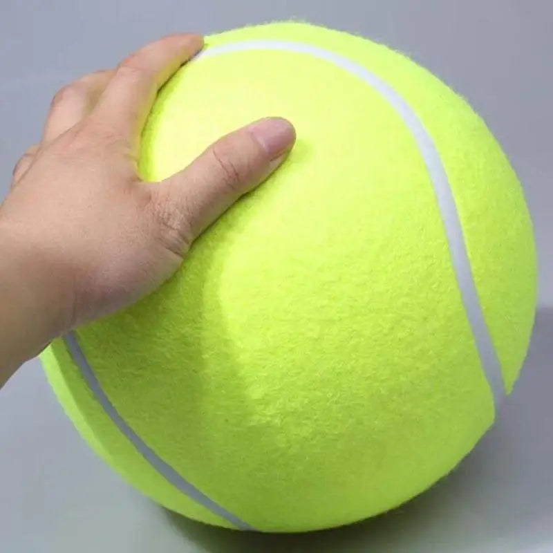 Mega Jumbo Dog Tennis Ball - Durable Plush Chewing Toy for Interactive Play and Training