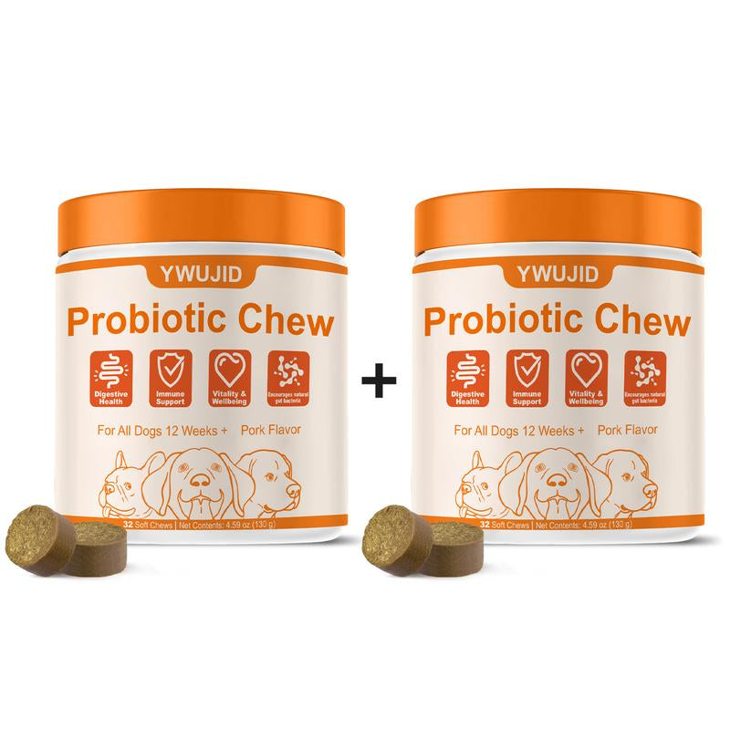 Delicious 8-In-1 Multivitamin Soft Chews for Dogs – Probiotics for Happy Tummies and Strong Immunity with Natural Pork Flavor
