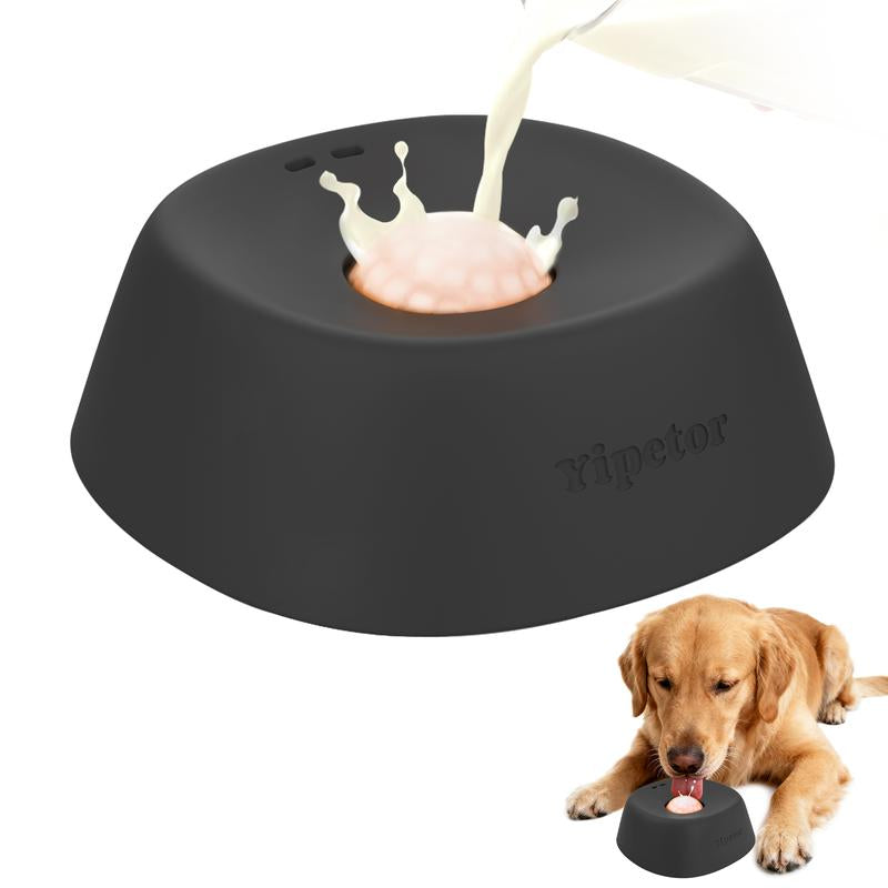 Yipetor No-Spill Slow Feeder Dog Bowl with Rolling Ball - Ideal for Bone Broth, Yogurt, and Post-Surgery Nutrition for Dogs and Cats