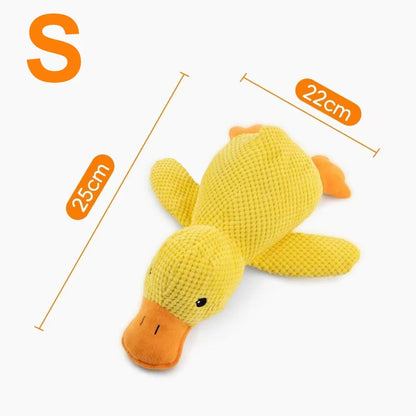 Adorable Cartoon Yellow Duck Plush Dog Toy - Bite Resistant with Soothing Sound for Playtime and Sleep