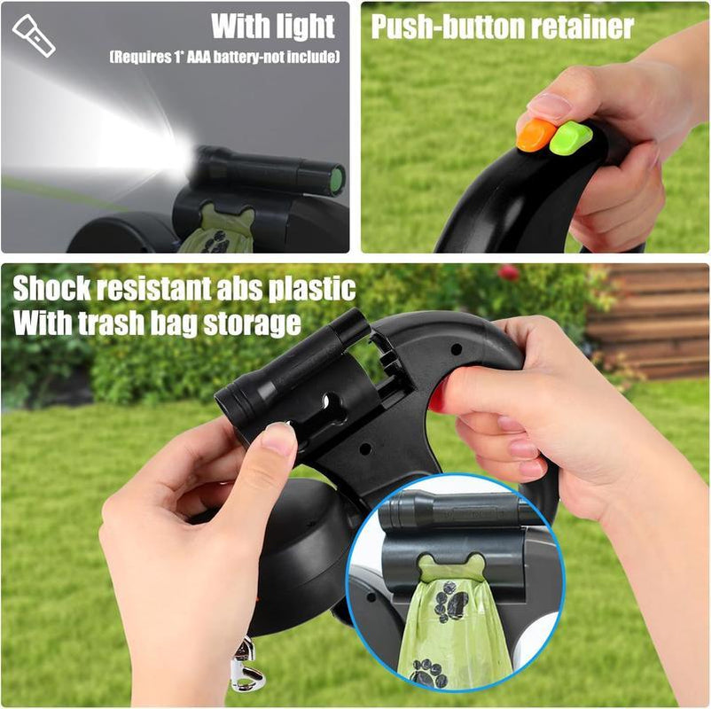 Upgrade Your Walks with the Retractable Dual Dog Leash - Tangle-Free Design for Small & Medium Puppies!