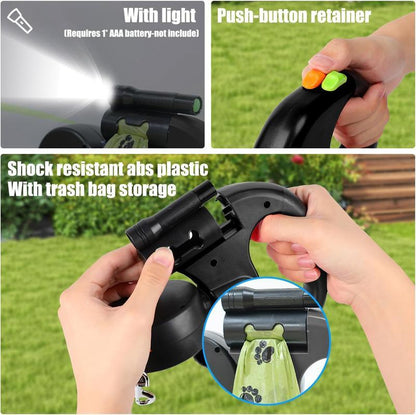 Upgrade Your Walks with the Retractable Dual Dog Leash - Tangle-Free Design for Small & Medium Puppies!