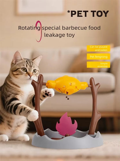 Engaging and Fun 360° Rotating Slow Feeder Toy for Cats and Dogs - Interactive Snack Dispenser for Playful Feeding
