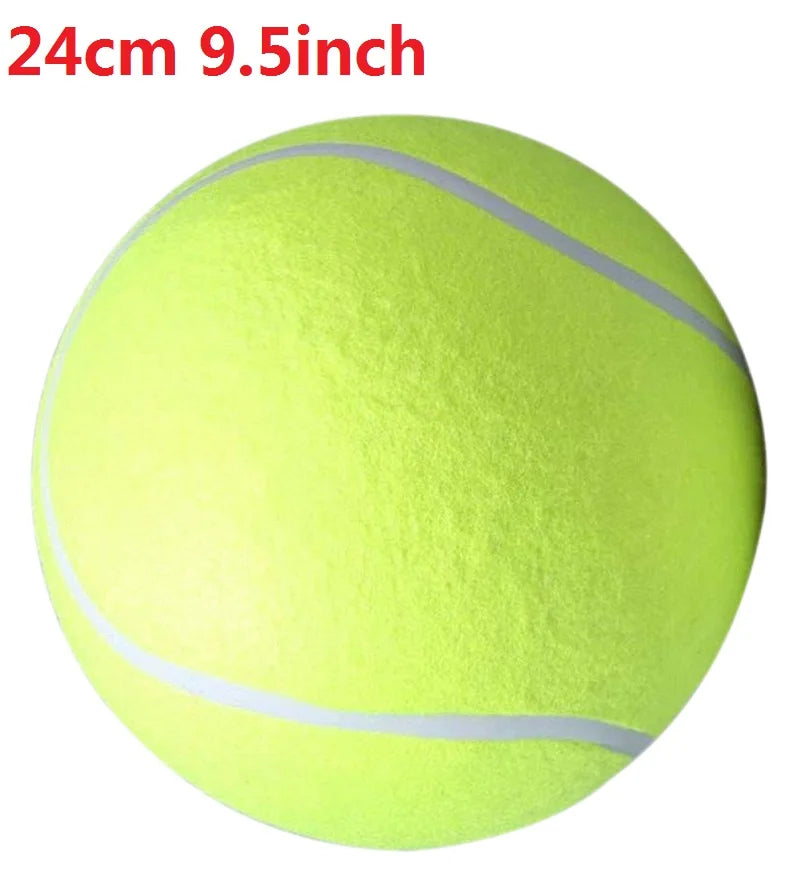 Mega Jumbo Dog Tennis Ball - Durable Plush Chewing Toy for Interactive Play and Training