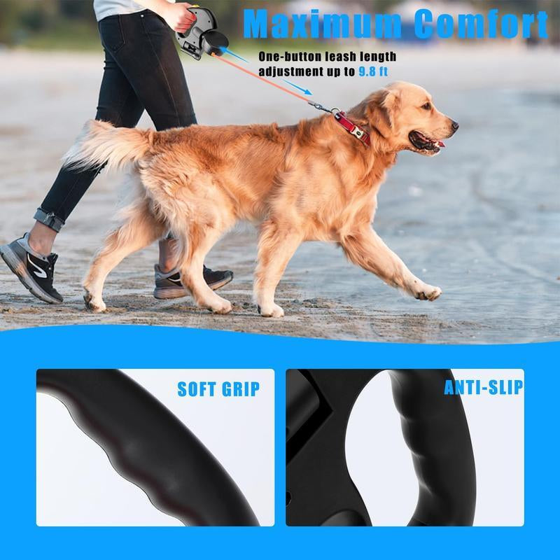 Upgrade Your Walks with the Retractable Dual Dog Leash - Tangle-Free Design for Small & Medium Puppies!